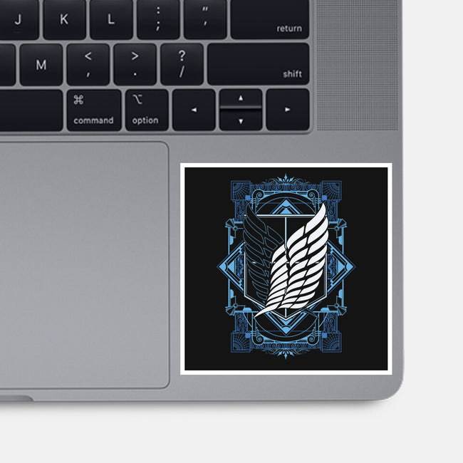 Attack on Art Deco-none glossy sticker-ChocolateRaisinFury