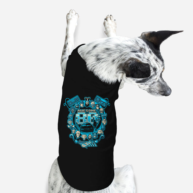 Awesome 80s-dog basic pet tank-Letter_Q