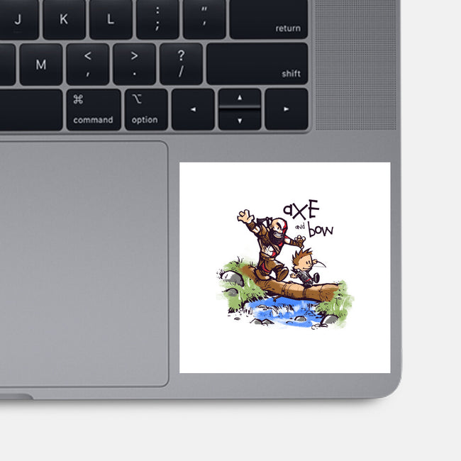 Axe & Bow-none glossy sticker-javiclodo