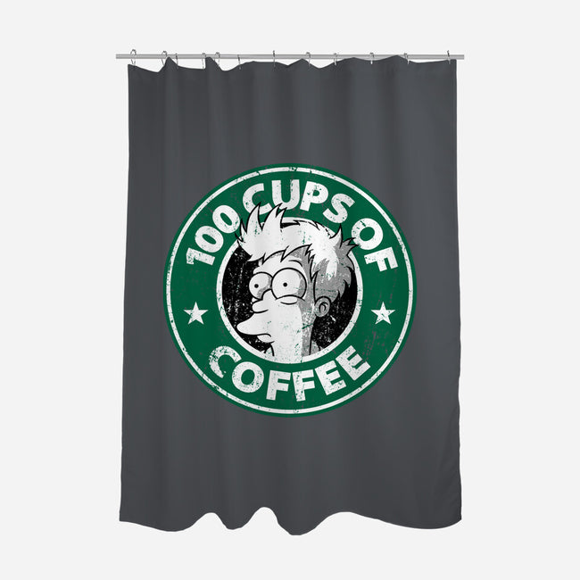 100 Cups of Coffee-none polyester shower curtain-Barbadifuoco