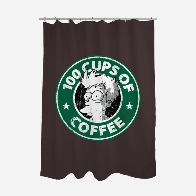 100 Cups of Coffee-none polyester shower curtain-Barbadifuoco