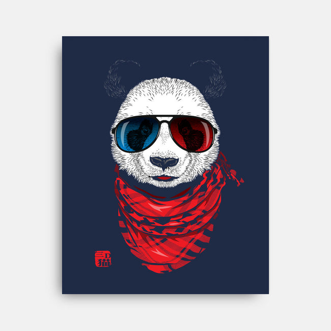 3D Panda-none stretched canvas-jun087
