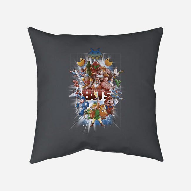 80's BEST FRIENDS-none removable cover w insert throw pillow-Skullpy