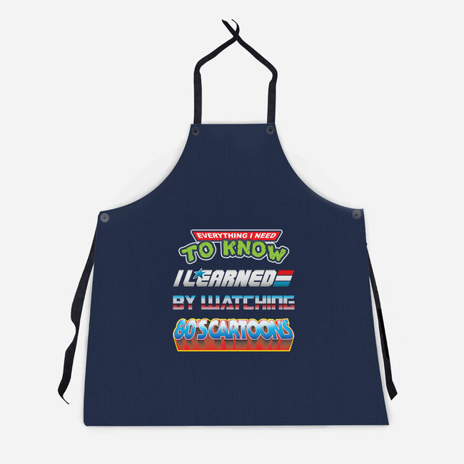 80's Education-unisex kitchen apron-Beware_1984