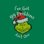 99 Holiday Problems-none polyester shower curtain-Beware_1984