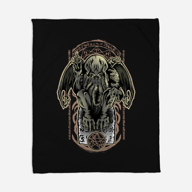 Church of the Great Old One-none fleece blanket-Fearcheck