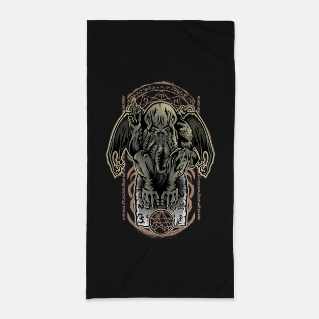 Church of the Great Old One-none beach towel-Fearcheck
