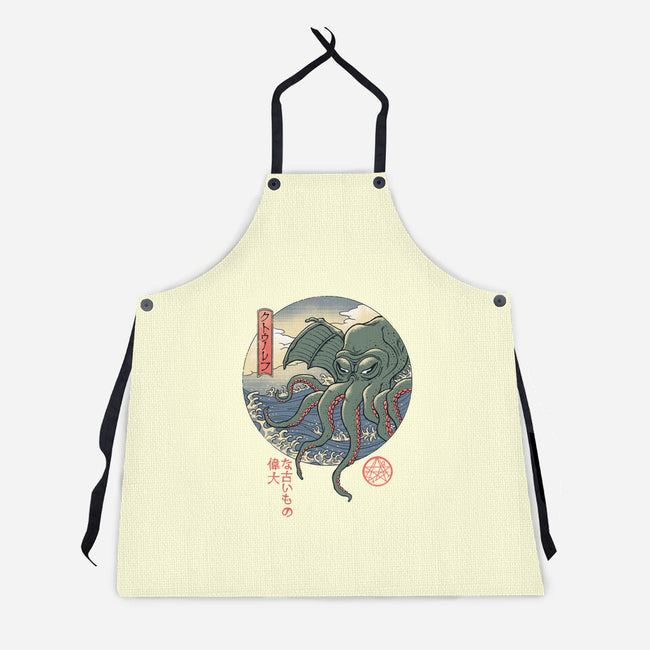 CTHULHU UKIYO-E-unisex kitchen apron-vp021
