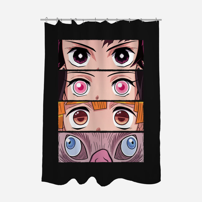 Demon Eyes-none polyester shower curtain-danielmorris1993