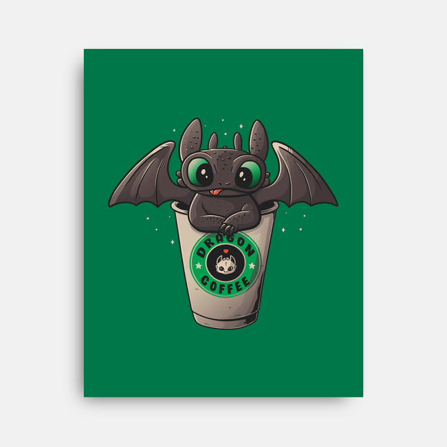 Dragon Coffee-none stretched canvas-eduely