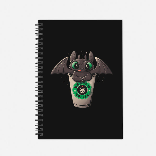 Dragon Coffee-none dot grid notebook-eduely