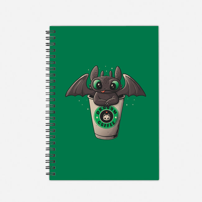 Dragon Coffee-none dot grid notebook-eduely