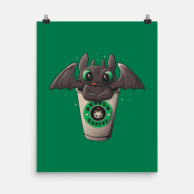 Dragon Coffee-none matte poster-eduely