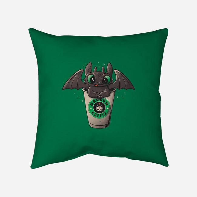 Dragon Coffee-none removable cover throw pillow-eduely