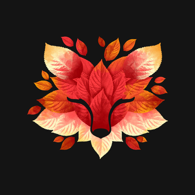 Fox of Leaves-none stretched canvas-NemiMakeit