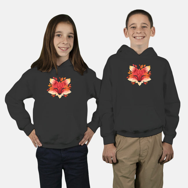 Fox of Leaves-youth pullover sweatshirt-NemiMakeit