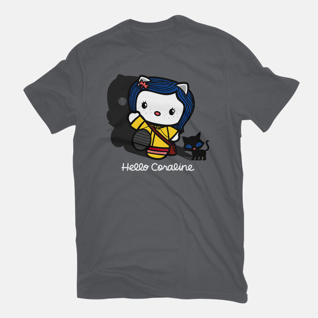 Hello Coraline-unisex basic tee-Boggs Nicolas