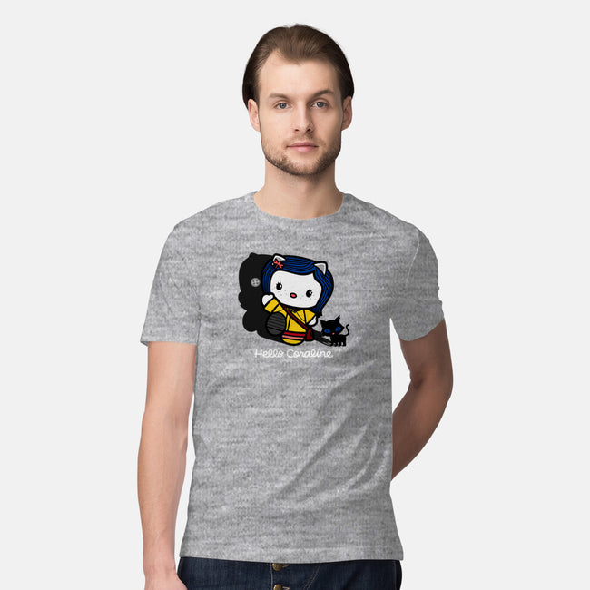 Hello Coraline-mens premium tee-Boggs Nicolas