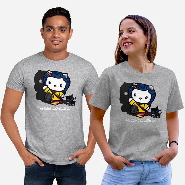 Hello Coraline-unisex basic tee-Boggs Nicolas