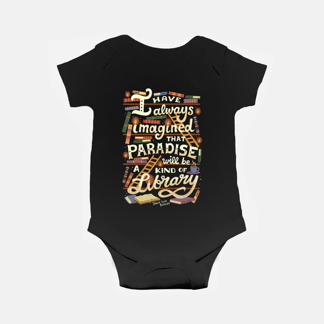Library is Paradise-baby basic onesie-risarodil