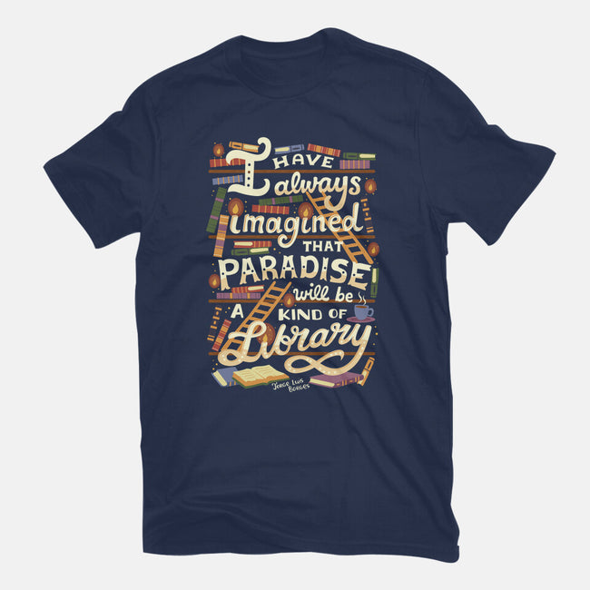 Library is Paradise-unisex basic tee-risarodil
