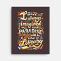Library is Paradise-none stretched canvas-risarodil