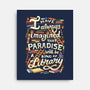 Library is Paradise-none stretched canvas-risarodil
