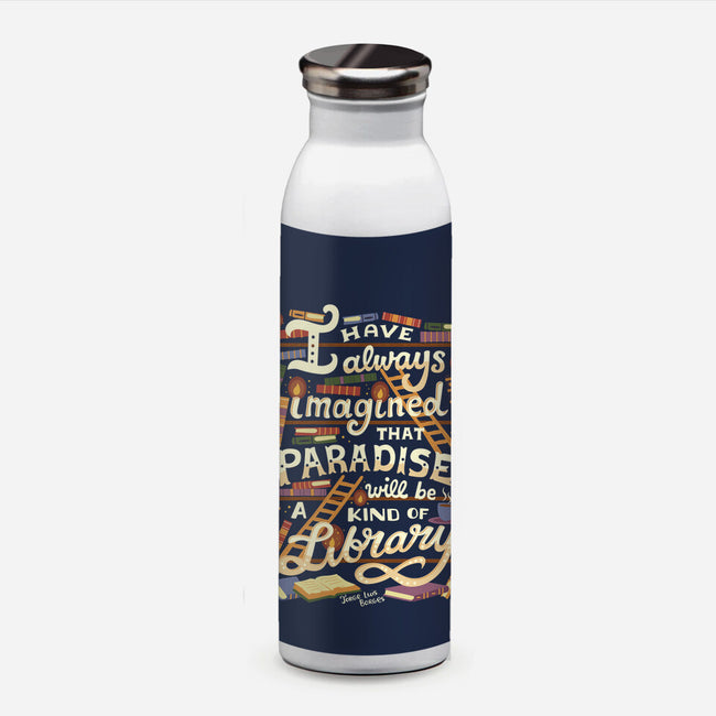 Library is Paradise-none water bottle drinkware-risarodil