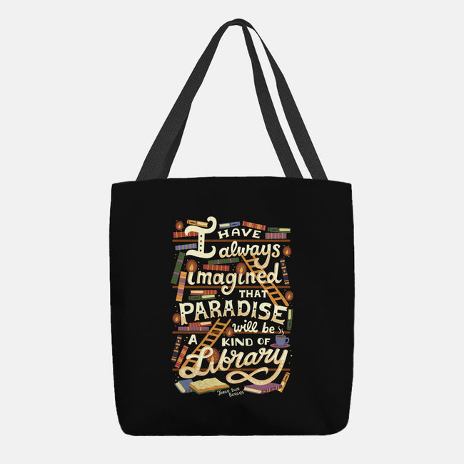 Library is Paradise-none basic tote-risarodil