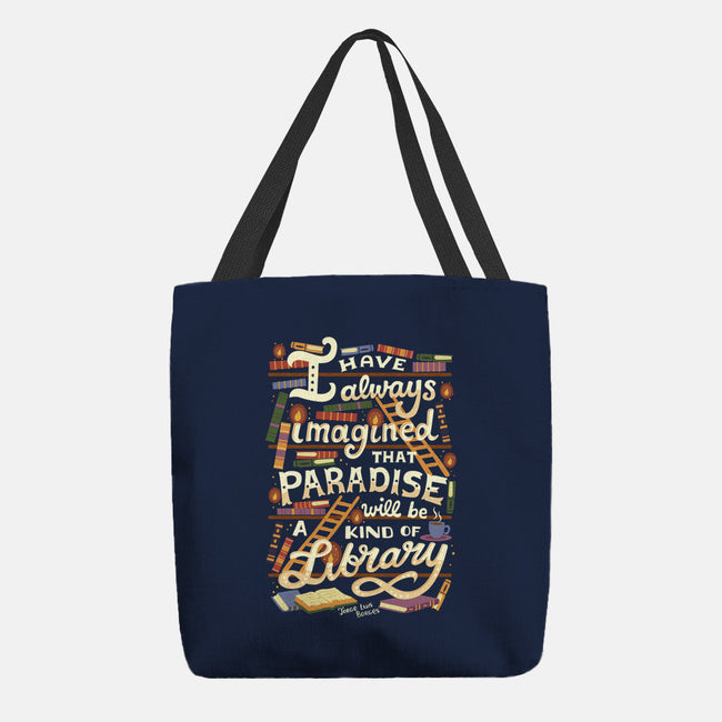 Library is Paradise-none basic tote-risarodil