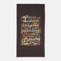 Library is Paradise-none beach towel-risarodil