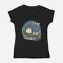 Neighbors in the Woods-womens v-neck tee-vp021