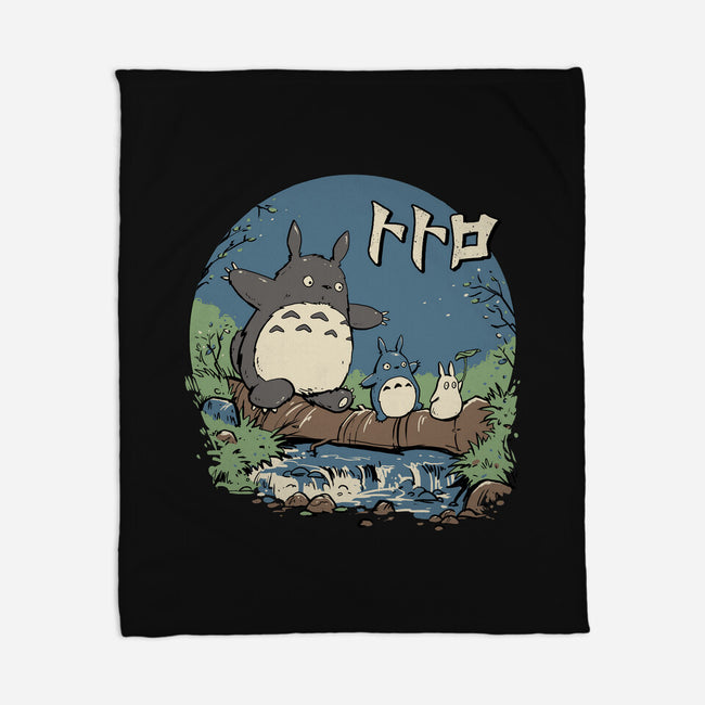 Neighbors in the Woods-none fleece blanket-vp021