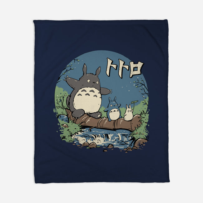 Neighbors in the Woods-none fleece blanket-vp021