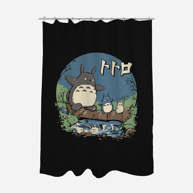 Neighbors in the Woods-none polyester shower curtain-vp021