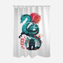 UKIYO E DRAGON-none polyester shower curtain-dandingeroz