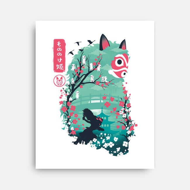 UKIYO E PRINCESS-none stretched canvas-dandingeroz