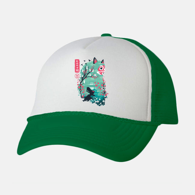 UKIYO E PRINCESS-unisex trucker hat-dandingeroz