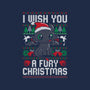 Fury Christmas-none non-removable cover w insert throw pillow-eduely