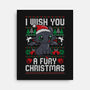 Fury Christmas-none stretched canvas-eduely