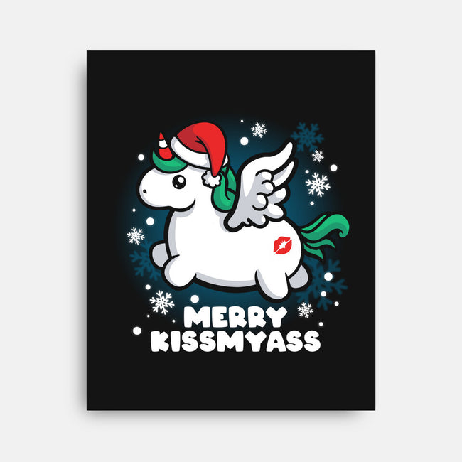 Merry Kiss My Ass-none stretched canvas-NemiMakeit