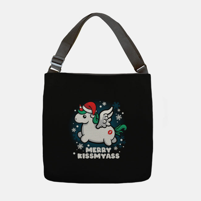 Merry Kiss My Ass-none adjustable tote-NemiMakeit