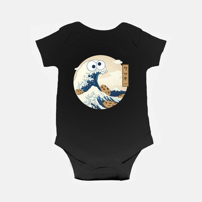 Cookiegawa Wave-baby basic onesie-glassstaff