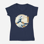 Cookiegawa Wave-womens v-neck tee-glassstaff