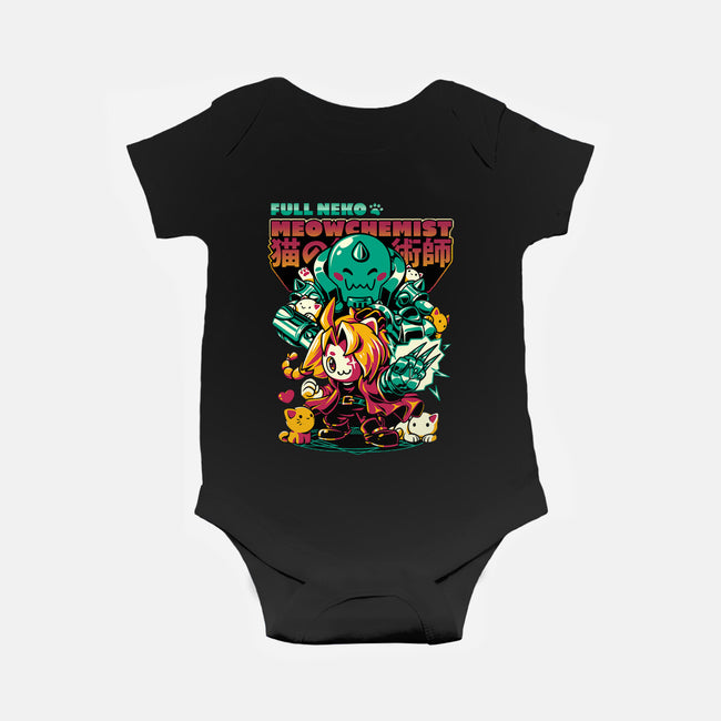 Full Neko Meowchemist-baby basic onesie-ilustrata