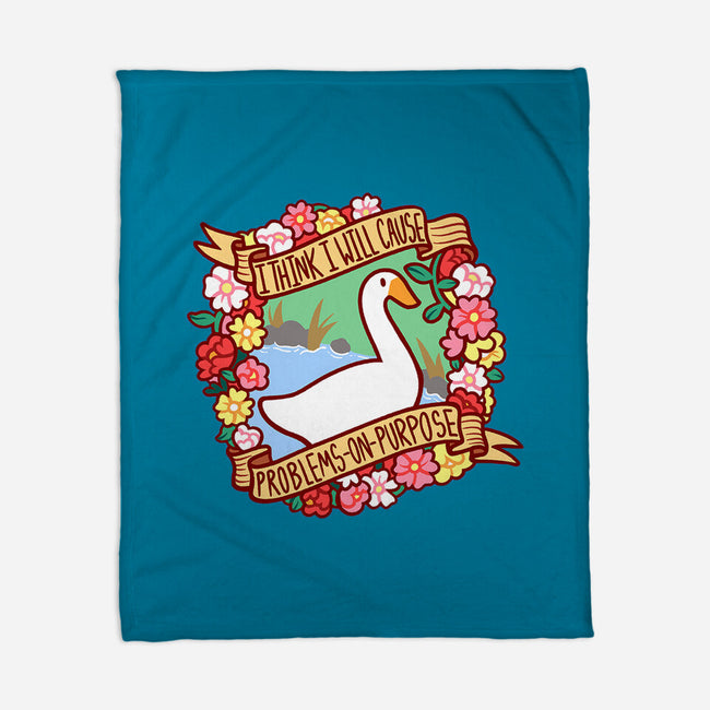 Problematic Goose-none fleece blanket-starsalts