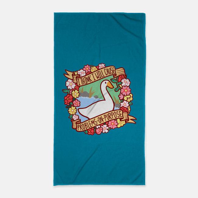 Problematic Goose-none beach towel-starsalts