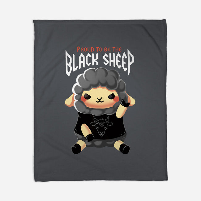 Black Sheep-none fleece blanket-BlancaVidal