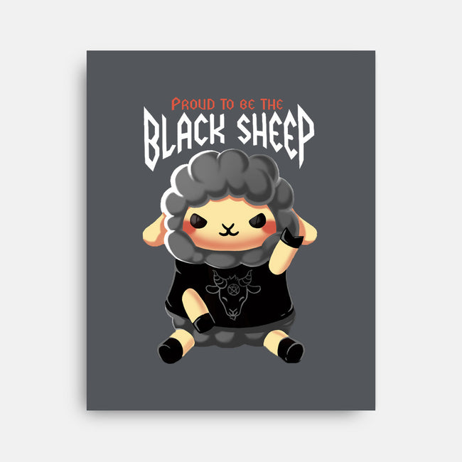 Black Sheep-none stretched canvas-BlancaVidal