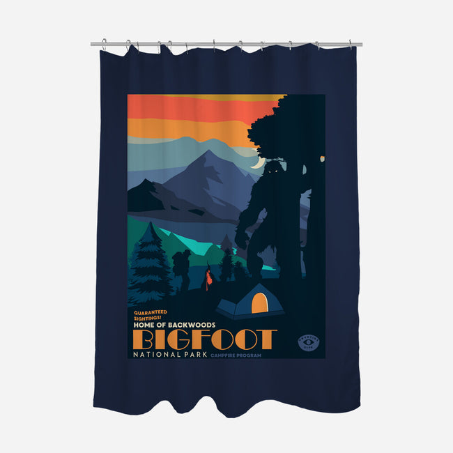 Bigfoot National Park-none polyester shower curtain-heydale